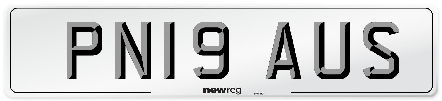 PN19 AUS Number Plate from New Reg